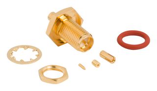 AMPHENOL RF 901-10768 RF / Coaxial Connector, SMA RP Coaxial, Straight Bulkhead Jack, Solder, 50 ohm, 0.81mm Micro
