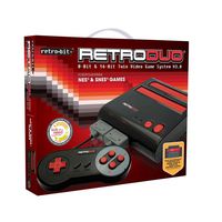 RETRO-BIT RB-RD-1279 Retroduo NES and SNES Console -Black/Red