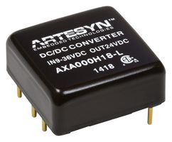 ARTESYN EMBEDDED TECHNOLOGIES AXA000H18-L Isolated Through Hole DC/DC Converter, ITE, DIP, 4:1, 10 W, 1 Output, 24 V