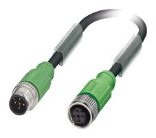 PHOENIX CONTACT 1500910 Sensor Cable, M12 Plug, M12 Receptacle, 5 Positions, 3 m, 9.8 ft