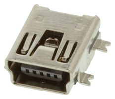 MULTICOMP MUSB-B5-S-RA-TSMT-CS1 USB Connector, Mini USB Type B, Receptacle, 5 Positions, Surface Mount, Right Angle