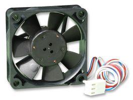 EBM-PAPST 512F/2-531 DC Axial Fan, 12 V, Square, 50 mm, 15 mm, Sleeve Bearing, 11.8 CFM