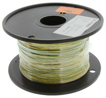 MULTICOMP PRO PP002393 Wire, PVC, Yellow, Green, 24 AWG, 11 x 0.16mm, 1000 ft