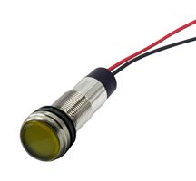 DIALIGHT 656-1302-303F LED Panel Mount Indicator, Wire Leads, Yellow, 5 VDC, 12.7 mm, 16 mA, 990 mcd, IP66, IP67, NEMA 4X