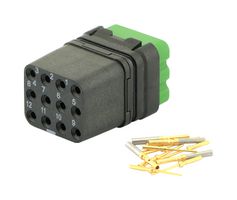 SOURIAU-SUNBANK / EATON 8MQ2M1220SA Heavy Duty Connector Insert, MQuick Series, 12 Contacts, 3 Row, Receptacle, Socket