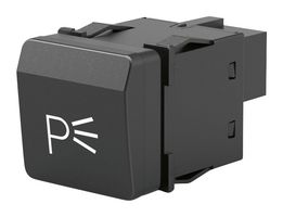 EAO 09-400009.10240 Rocker Switch, Momentary, SPST-NO, Panel Mount, Black, 09 Universal Series