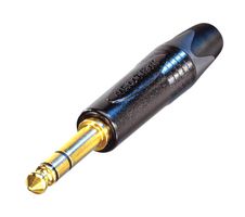 NEUTRIK NP3X-B-D Phone Audio Connector, Stereo, 3 Contacts, Plug, 6.35 mm, Cable Mount, Gold Plated Contacts