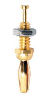 POMONA 4513# Banana Test Connector, Plug, Panel Mount, 5 A, 2.5 kVDC, Gold Plated Contacts