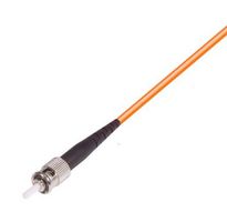 L-COM FPT3OM1-ST-ORG-1 Fiber Optic Cable, Multimode, OM1, 1 Fiber, 62.5µm / 125µm, ST Simplex to Free End, 3.3 ft