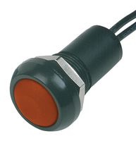 APEM IPR3FAD9UL Industrial Pushbutton Switch, IP Series, 13.6 mm, SPST-NO, Momentary, Round Curved, Orange