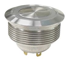 MULTICOMP PRO MPM25-A01FP-3-JR-3V Pushbutton Switch, 3 V LED, MP Pushbutton Switches Round-Flat, 25.2 mm, SPST-NO-DM, Off-(On)