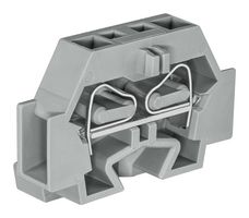 WAGO 262-301 DIN Rail Mount Terminal Block, 2 Positions, 28 AWG, 12 AWG, 4 mm², Push In, 24 A