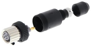 OMRON INDUSTRIAL AUTOMATION XS2C-D5S7 Sensor Connector, 7 to 8mm Cable Dia, XS2 Series, M12, Female, 5 Positions, Screw Socket