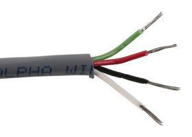 ALPHA WIRE 1174L SL005 Multiconductor Cable, Unshielded, 4 Conductor, 22 AWG, 0.35 mm², 100 ft, 30.5 m