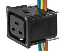SCHURTER 3-110-016 IEC Power Connector, 4.0mm², Type J, IEC C19 Outlet, 20 A, 250 VAC, IDC / IDT