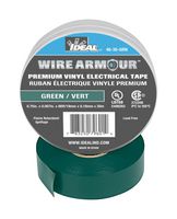 IDEAL 46-35-GRN Tape, Pressure Sensitive Adhesive, PVC (Polyvinyl Chloride), Green, 7 mil (0.18 mm), 66 ft, 20 m