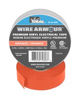 IDEAL 46-35-ORN Tape, Pressure Sensitive Adhesive, PVC (Polyvinyl Chloride), Orange, 7 mil (0.18 mm), 66 ft, 20 m