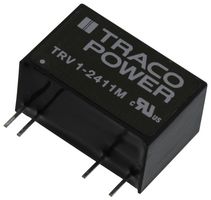 TRACO POWER TRV 1-2411M Isolated Through Hole DC/DC Converter, ITE & Medical, SIP, 2:1, 1 W, 1 Output, 5 V