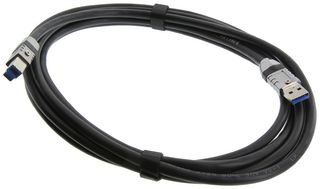 L-COM CAU3DCVISAB-3M USB Cable, Type A Plug to Type B Plug, 3 m, 9.8 ft, USB 3.0, Black