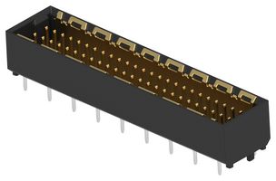 TE CONNECTIVITY - ERNI 144681-E Mezzanine Connector, Plug, 1 mm, 2 Rows, 50 Contacts, Surface Mount, Through Hole Mount