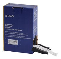 BRADY BM-500-1-312 Wire Marker, Heat Shrinkable Sleeve, Blank (No Legend), PO (Polyolefin), White, 12.7mm x 25.4mm