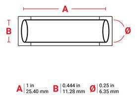 BRADY M6-250-1-342-PK Wire Marker, Heat Shrinkable Sleeve, Blank (No Legend), PO (Polyolefin), Pink, 6.35mm x 25.4mm