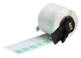 BRADY M6-29-427-GR Wire Marker, Self Laminating, Blank (No Legend), 12.7mm x 38.1mm, Vinyl, Green, Transparent