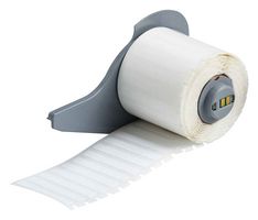 BRADY M7-81-499 Label, Thermal Transfer Printable, 6.35 mm, 48.26 mm, Nylon Cloth, White