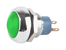APEM IPR3SAD3101 Industrial Pushbutton Switch, IP Series, 13.6 mm, SPST-NO, Momentary, Round, Green