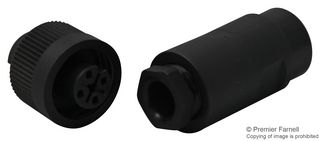 BINDER 99-4222-110-04 Circular Connector, Miniature Circular Connector, 693 Series, Cable Mount Receptacle, 4 Contacts