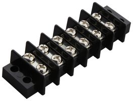 TE CONNECTIVITY - BUCHANAN 1546670-6 Panel Mount Barrier Terminal Block, 2 Row, 6 Positions, 22 AWG, 14 AWG, 11.1 mm, 25 A