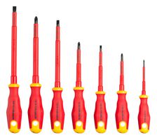 JONARD TOOLS TK-70INS Screwdriver Set, Insulated, 7Pcs of Phillips #1, #2, #3 & Slotted 3/32" to 5/16"
