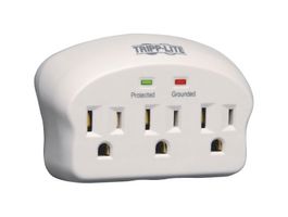 EATON TRIPP LITE SK3-0 Surge Protector, 3 Outlets, NEMA 5-15R, 15 A, 120 V, NEMA 5-15P