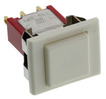 E-SWITCH 700SP7M1REAP2WHTWHT Industrial Pushbutton Switch, 700 Series, SPDT, On-(On), Square, White