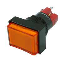 MULTICOMP PRO MP-D16LMT1-1CO Industrial Pushbutton Switch, Incandescent 28V, MP Pushbutton Switches Rectangular, 16 mm