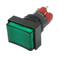 MULTICOMP PRO MP-D16LMT1-1KG/G Industrial Pushbutton Switch, LED 24V, MP Pushbutton Switches Rectangular, 16 mm, SPST-NO, SPST-NC
