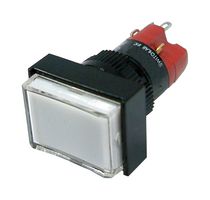 MULTICOMP PRO MP-D16LMT1-1KW/W Industrial Pushbutton Switch, LED 24V, MP Pushbutton Switches Rectangular, 16 mm, SPST-NO, SPST-NC