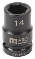 MULTICOMP PRO MP12-CRMO14 Impact Socket, 1/2" Drive, 14 mm AF, 1.49" Length
