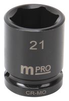 MULTICOMP PRO MP12-CRMO21 Impact Socket, 1/2" Drive, 21 mm AF, 1.49" Length