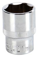MULTICOMP PRO MP12-CRV21 Socket, Hex, 21mm, 1/2" Drive Size, Chrome Vanadium, DIN3120