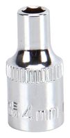 MULTICOMP PRO MP14-CRV04 Socket, Hex, 4mm, 1/4" Drive Size, Chrome Vanadium, DIN3120