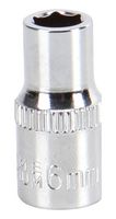 MULTICOMP PRO MP14-CRV06 Socket, Hex, 6mm, 1/4" Drive Size, Chrome Vanadium, DIN3120