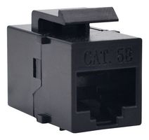 TRIPLETT CAT5-CPL-BK. In-Line Adapter, Cat5e, Black, RJ45, RJ45, Adapter, In-Line, Jack, 8 Positions