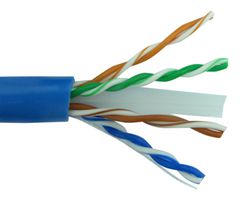 TRIPLETT CAT6AU-1000BL. Networking Cable, Unshielded, Cat6a, 23 AWG, 1000 ft, 305 m