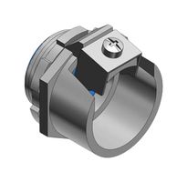 ABB - THOMAS & BETTS 3110-TB Conduit Connector, Insulated, Straight, 3/8 ", Steel, Metallic - Zinc Finish, 28.58 mm, NEMA FB-1