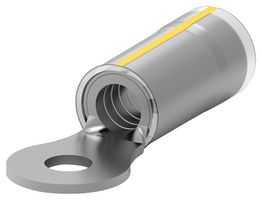 AMP - TE CONNECTIVITY 53424-1 Ring Tongue Terminal, M4, #8, 10 AWG, 6 mm², PIDG Series, Natural