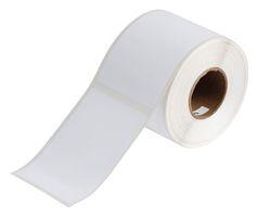 BRADY J20-261-2569 Label, Inkjet Printable, 109.98mm H x 74.93mm W, Polyester, White, 270