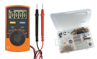 MULTICOMP PRO BASIC W/150PC PROJECT KIT. Test Equipment Kit, Breadboard Project Kit 150 Piece & Digital Multimeter