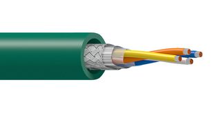ALPHA WIRE 75032 GR005 Networking Cable, Shielded, Cat5e, 22 AWG, 100 ft, 30.5 m