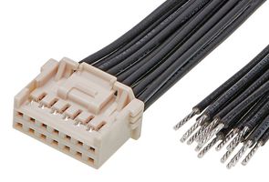 MOLEX 221956-1142 Cable Assembly, iGrid Receptacle to Free End, 14 Positions, 2 mm, 2 Row, 150 mm, 5.9 "